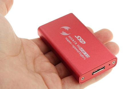 6gb/s mSATA Solid State Disk SSD to USB 3.0 Hard Disk Case(Red)