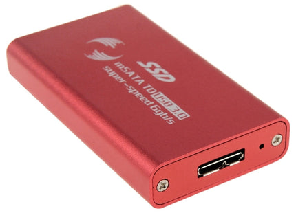 6gb/s mSATA Solid State Disk SSD to USB 3.0 Hard Disk Case(Red)
