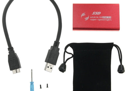 6gb/s mSATA Solid State Disk SSD to USB 3.0 Hard Disk Case(Red)