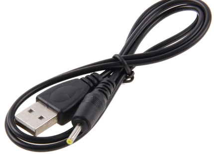 USB to 2.5mm DC Charging Cable, Length: 65cm(Black)