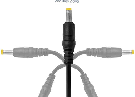 USB to 2.5mm DC Charging Cable, Length: 65cm(Black)