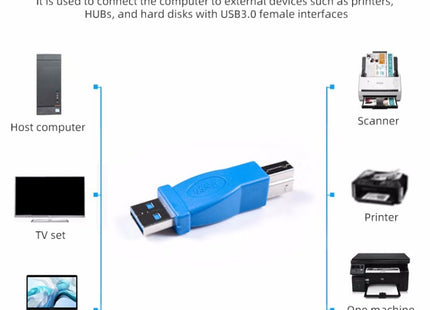 Super Speed USB 3.0 AM to BM Adapter