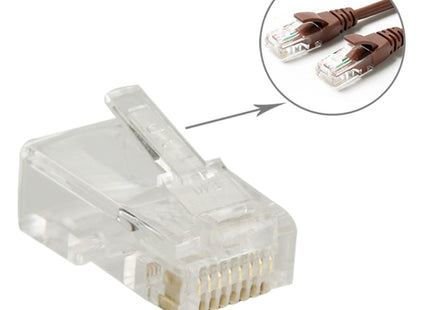100pcs /Pack RJ45 Connector Modular Plug, Gold: 3u