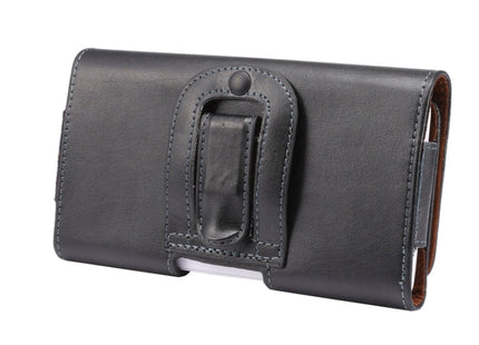 Universal Horizontal Style Leather Case Waist Bag with Back Splint