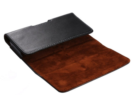 Universal Horizontal Style Leather Case Waist Bag with Back Splint