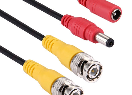 CCTV Cable, Video Power Cable, RG59 Coaxial Cable, Length: 5m(Black)