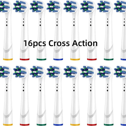 16/20PCS Brush Head nozzles for Oral B Electric Toothbrush Replacement Head Refill Sensitive Floss Cross Action for Oralb
