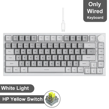 Ajazz AK820/AK820Pro Gaming Mechanical Keyboard Bluetooth 5.1/Wireless/C-Wired Customized Keyboard with Knob Hot Swapping Gasket