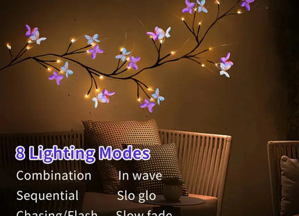 30LED Enchanted Willow Vine Light With Butterfly