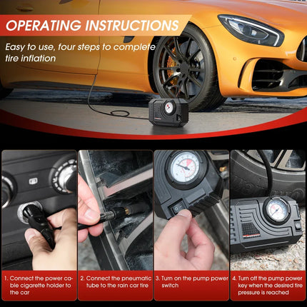 Mini Air Pump Tire Inflator Car Electric Mini 20L/Min Portable Air Compressor For Car Motorcycles Bicycle Inflatable