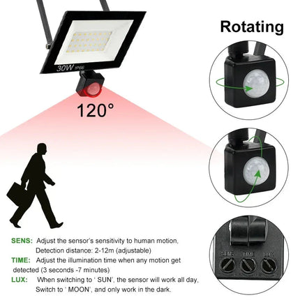 PIR Motion Sensor Outdoor Flood Light