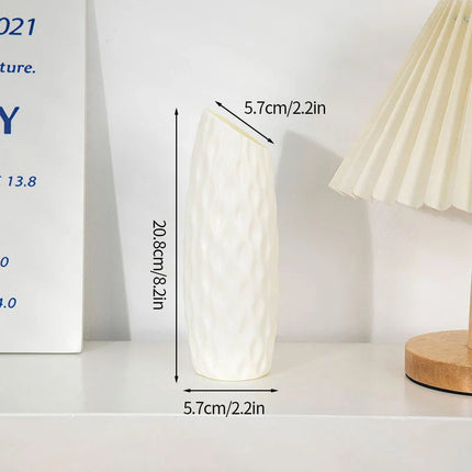 1PC Plastic Spiral White Vase Hydroponic Pot