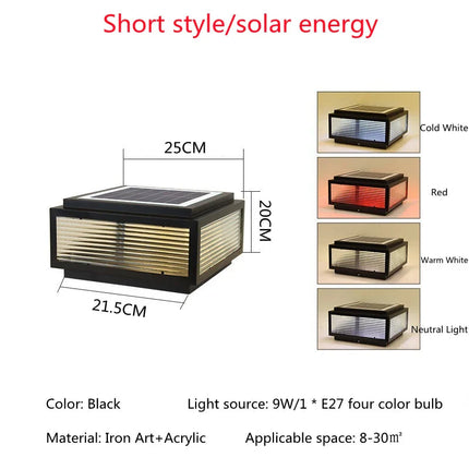 Outdoor LED Solar Door Lamp Waterproof