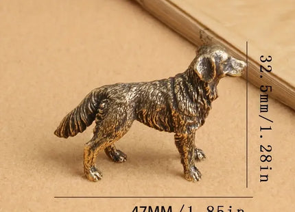 Pure Brass Rooster Figurine - Intricate Golden Animal Brass Home Decor