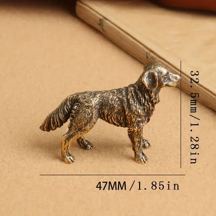 Pure Brass Rooster Figurine - Intricate Golden Animal Brass Home Decor