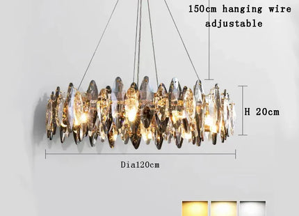 Crystal Gold Silver Designer Chandelier