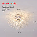 Silver 6 heads / Warm White / 220V
