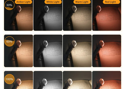 Clip-on Bookmark Book Light With Timer USB Rechargeable