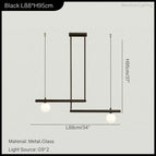 Black 2 heads A / White glass / Warm Light
