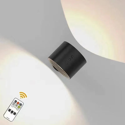 Led Double Head Wall Lamp Touch Control Remote 360 Rotatable USB Recharge Wireless