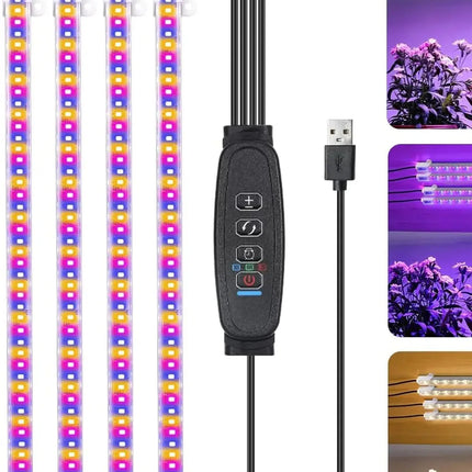 3 Colors Indoor Led Grow Light USB DC5V Timer Phyto Lamp For Plants