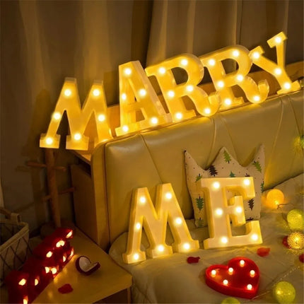 Alphabet LED Night Lights Number Letter Lamp 16cm