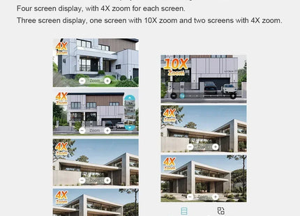 WiFi Security Camera Outdoor 10X Optical Zoom Four Lens Human Auto Tracking Waterproof