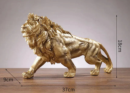 Golden Lion King Resin Ornament