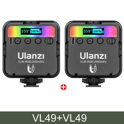 Full Color RGB LED Video Light 2500K-9000K 800LUX Magnetic