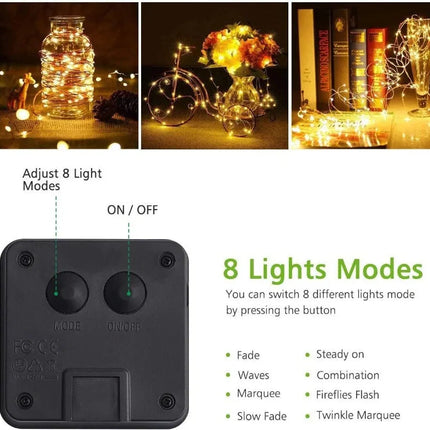 Solar String Lights Outdoor Waterproof