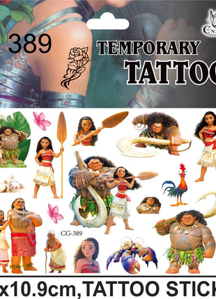 1/4/8pcs Moana Party Favor Temporary Tattoos Stickers Birthday Party Supplies Decorations Gifts for Boys Girls Classroom Rewards