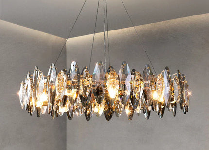 Crystal Gold Silver Designer Chandelier