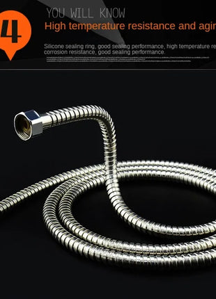 1 / 1.5/2/3/4/5/10 M Shower Pipe Shower Head Water Heater Stainless Steel Hose General Metal Hose  Hose Water Softener