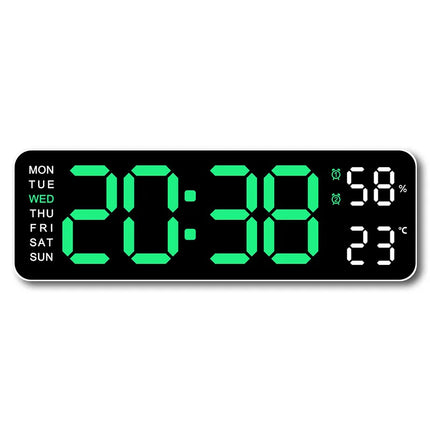 USB Powered Large Digital Wall Clock 9 Inch Temperature