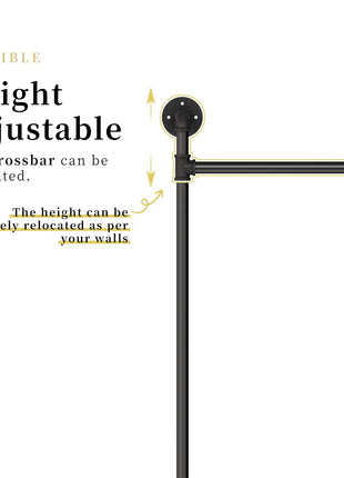 80.7 Inch Long Industrial Pipe Clothes Rack Double Clothes Rail Loft Residential Tidy Wardrobe Wall Clothing Hanging Rack