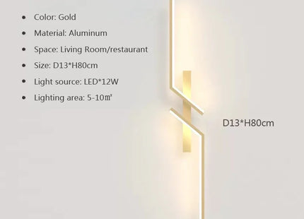 LED Wall Lamp Modern Minimalist Strip Wall Decor Lights
