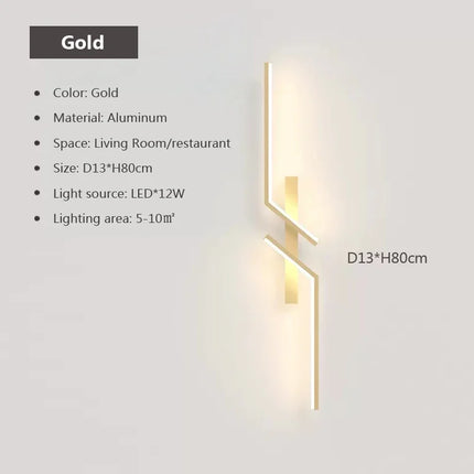 LED Wall Lamp Modern Minimalist Strip Wall Decor Lights