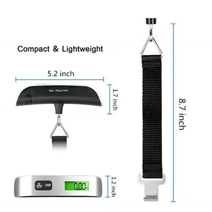 Portable Scale Digital LCD Display 110lb/50kg Electronic Bag Weight Balance Tools