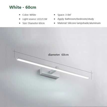 Modern LED Wall Light Bathroom Hardware Wall Lamp