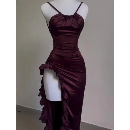 2024 Europe and the United States explosive new cross-border dress summer senior sense Y2K sexy halter Spice Girl dress