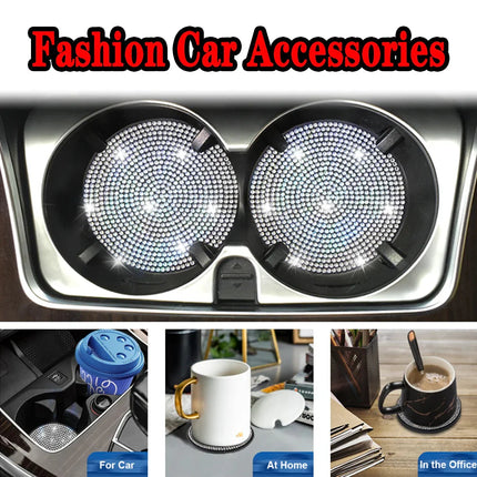 Diamond Car Coaster Water Cup Slot Non-Slip Mat