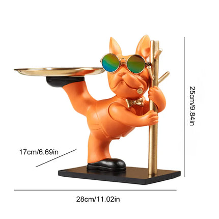 Bulldog Cool Sculpture Dog Ornament