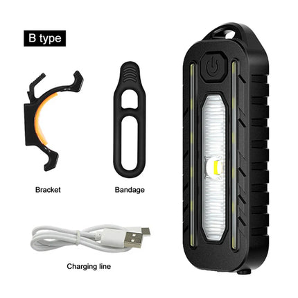 LED Red and Blue Shoulder Police Light with Clip USB Rechargeable