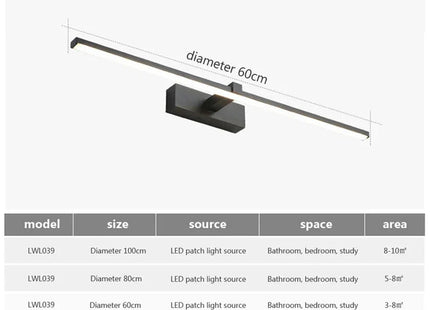 Modern LED Bathroom Hardware Wall Lamp