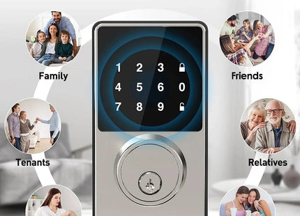 Keyless Entry Door Lock with Touchscreen Keypads