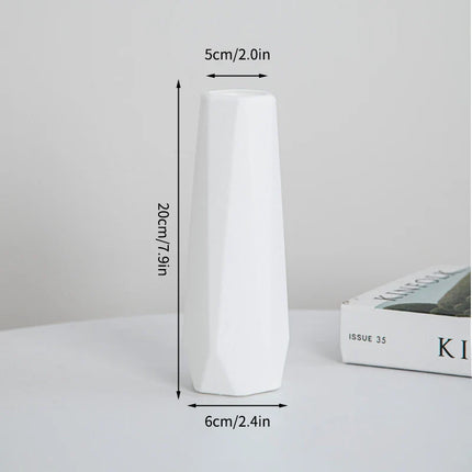 1PC Plastic Spiral White Vase Hydroponic Pot