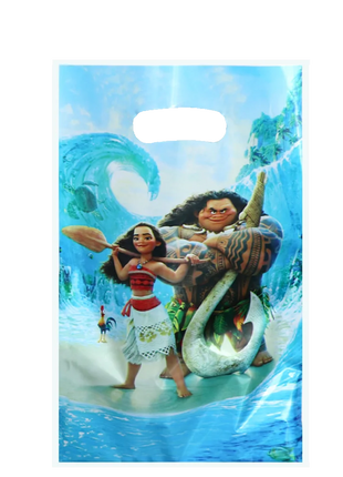 10/40Pcs Disney Moana Party Gift Bags Moana Theme Plastics Candy Bag Boy Loot Bag for Kids Birthday Party Favors Supplies Decor