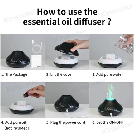 Humidifier with Color Flame Night Light