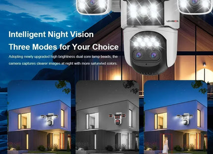 WiFi Security Camera Outdoor 10X Optical Zoom Four Lens Human Auto Tracking Waterproof