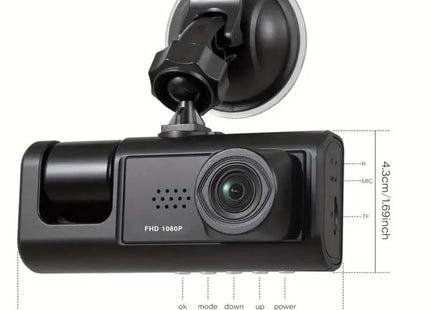 Dash Cam W/ IR Night Vision Loop Recording & 2" IPS Screen